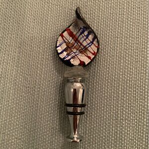 Murano Glass Wine Stopper Va Bene 5" Tall